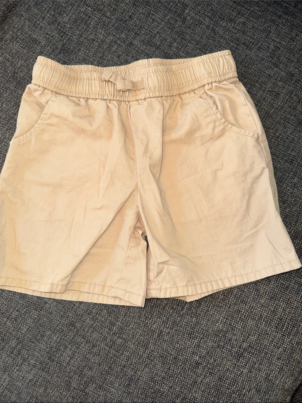 Girl’s Beige Drawstring Cotton Shorts - Lightweight Casual Wear